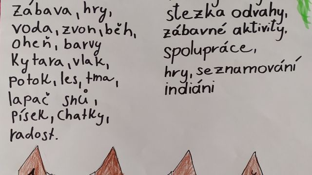 Když se spojí zážitková pedagogika, český jazyk a někde i výtvarka, vzniknou krásná dílka